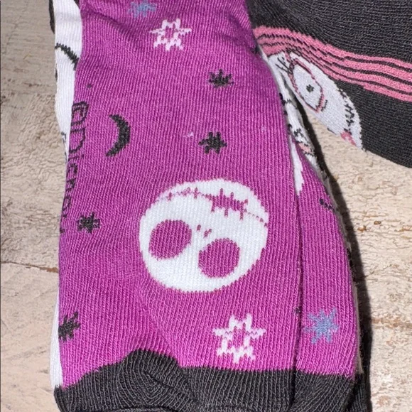 The Nightmare Before Christmas Jack Skellington Purple Low-Cut Socks - 6 Pack - Picture 4 of 10